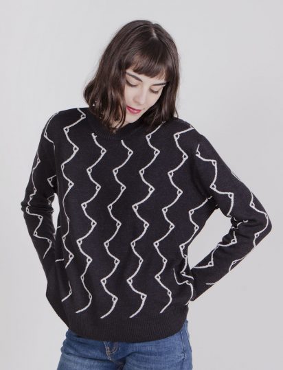 JERSEY ZIGZAG TETAS NEGRO