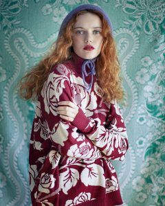 Jersey blanket granate