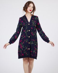 chaqueta jardín azul