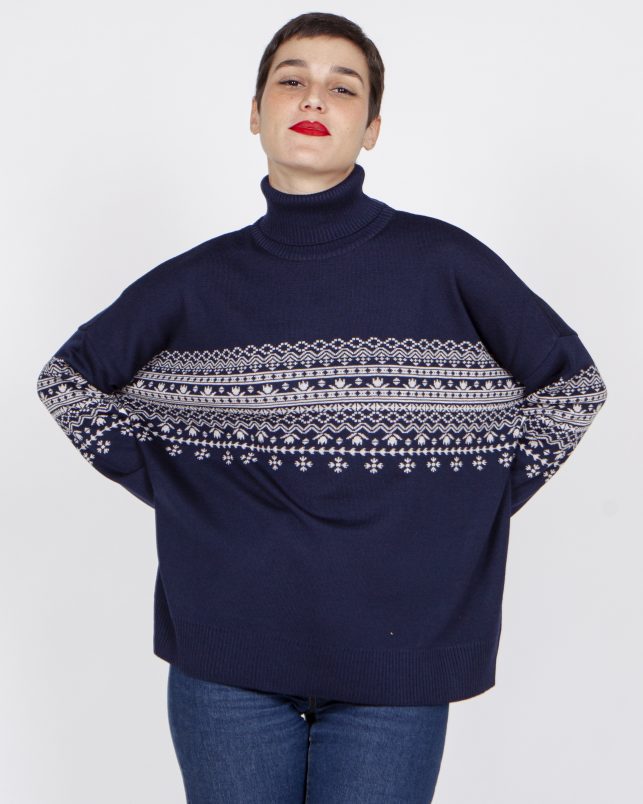 Jersey jacquard azul - Imagen 3