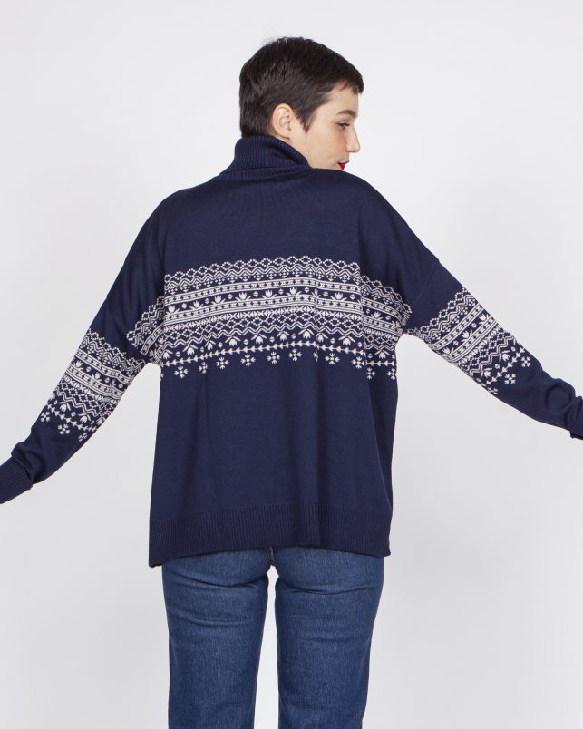 Jersey jacquard azul - Imagen 4
