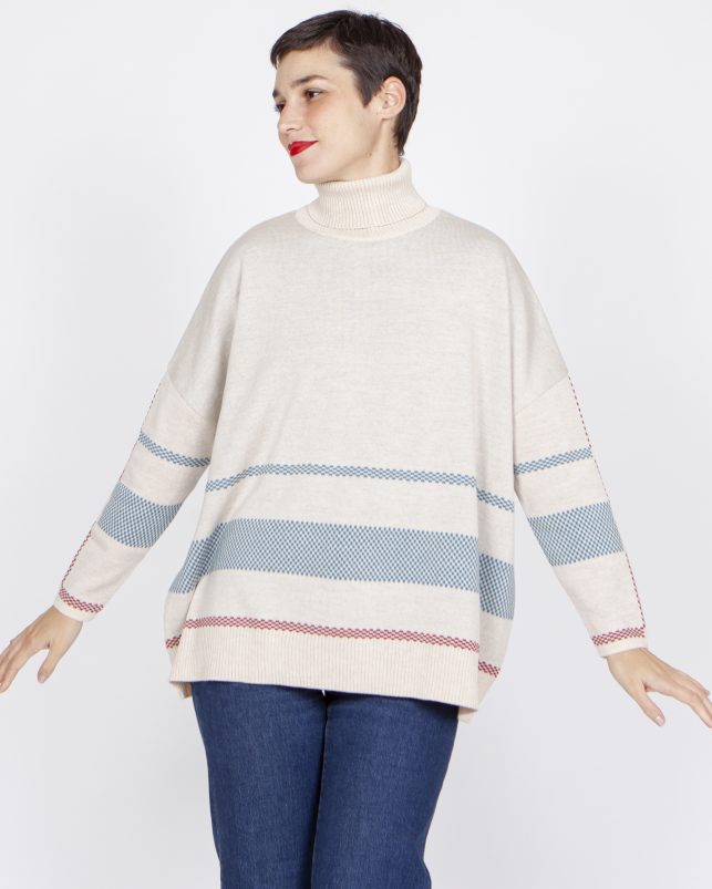 Jersey urdimbre beige