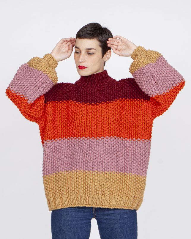 Jersey wool pink - Imagen 2