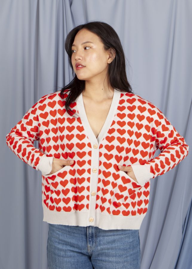 chaqueta love red