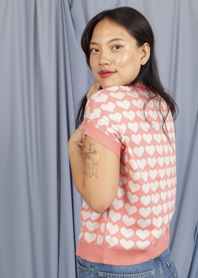 chaleco love rosa - Imagen 4