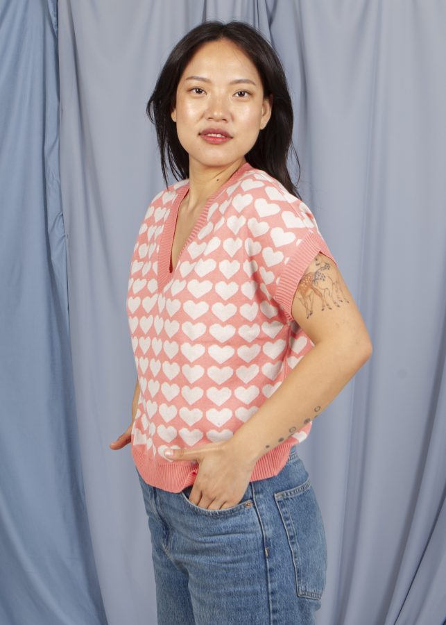 chaleco love rosa - Imagen 3