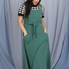 vestido delantal esmeralda - Imagen 4