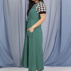 vestido delantal esmeralda - Imagen 2