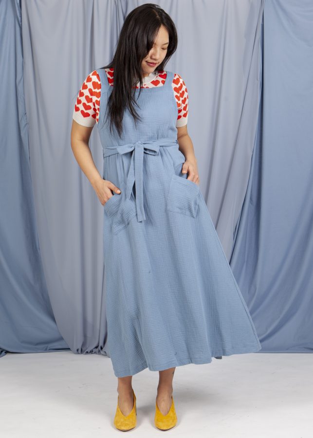 vestido delantal blue