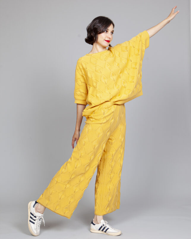 pantalón hojas yellow - Imagen 6