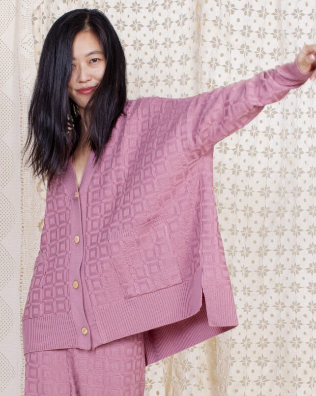 cardigan sencillo pink
