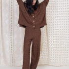 cardigan sencillo chocolate - Imagen 4