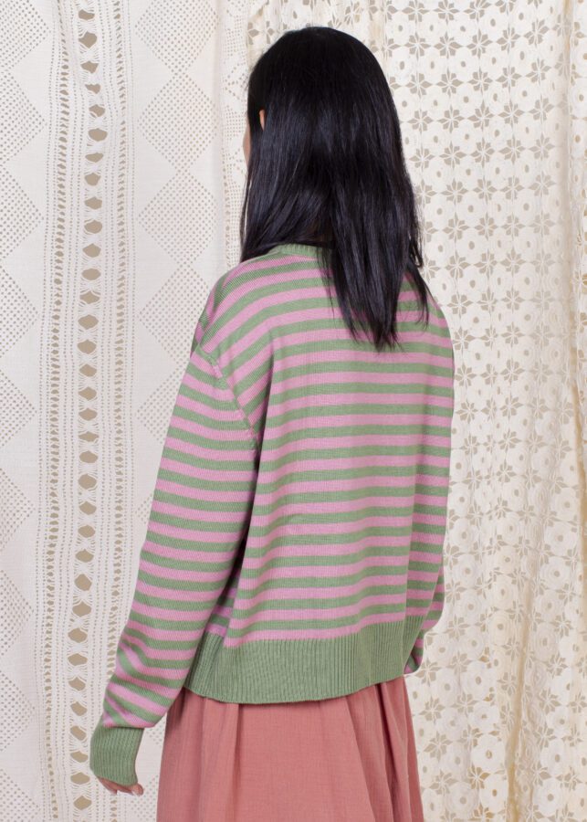 Jersey Monique rosa-verde - Imagen 4