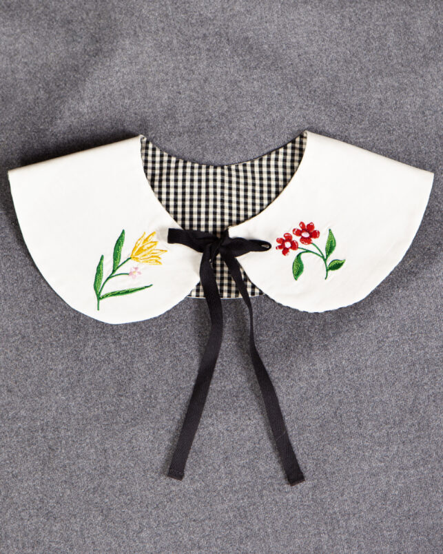 cuello flores marfil - Imagen 3