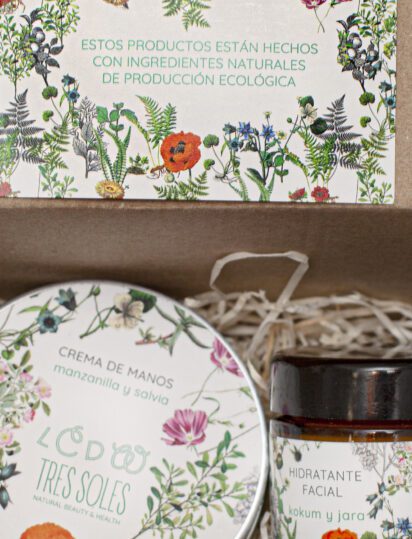 caja crema facial y crema manos