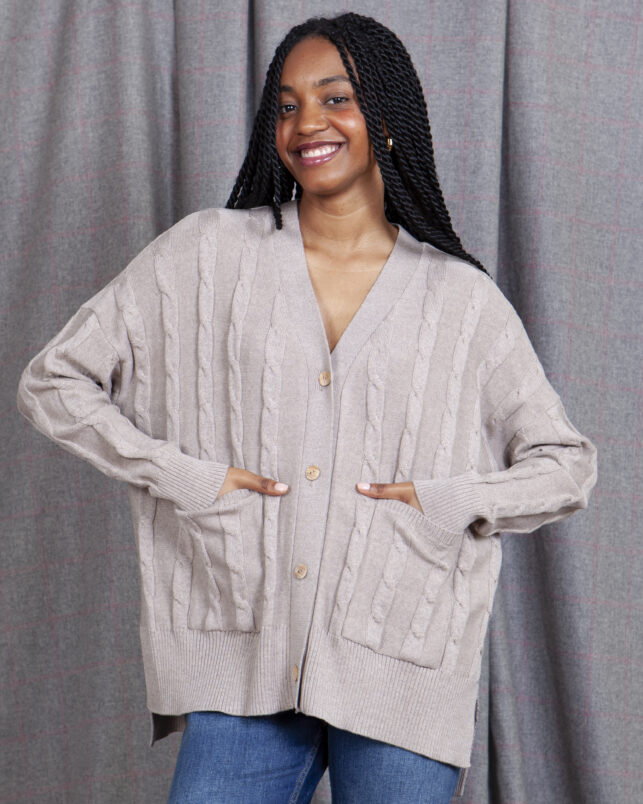 chaqueta sencilla topo