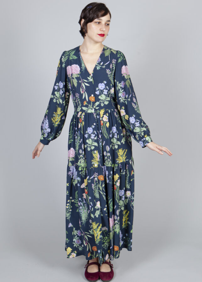 vestido primavera azul - Imagen 5
