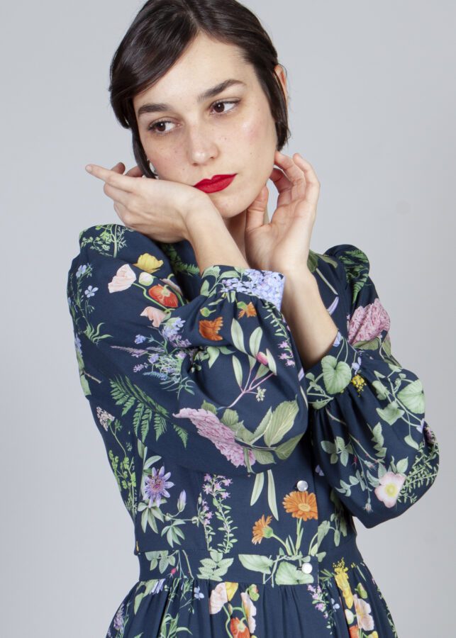vestido primavera azul - Imagen 3