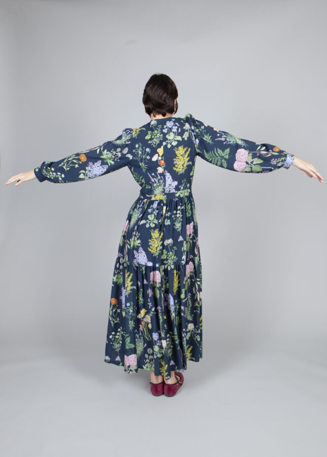 vestido primavera azul - Imagen 4