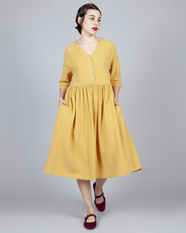 VESTIDO MOSTAZA - Imagen 6