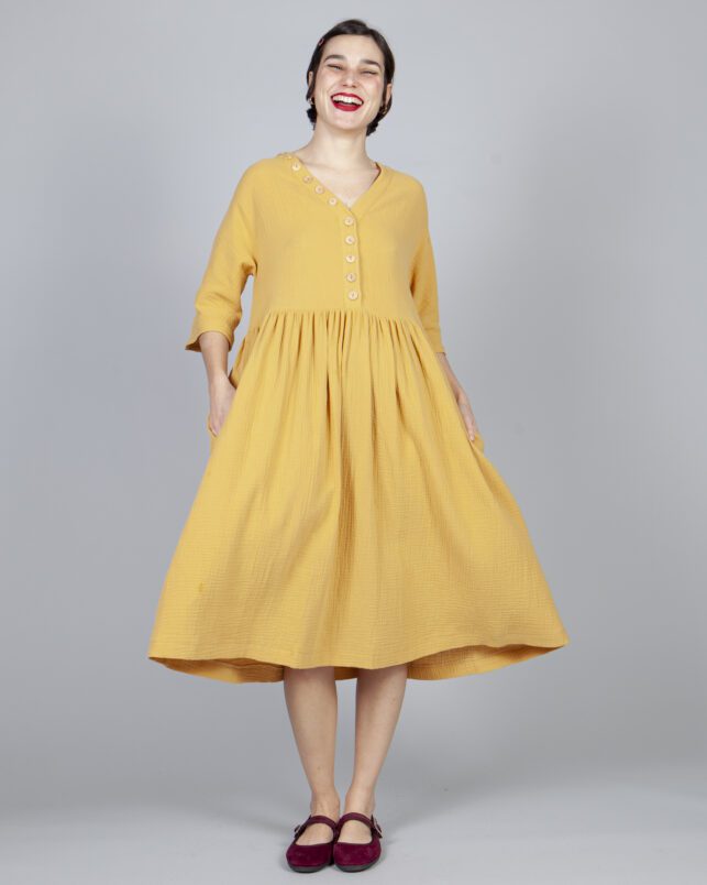 VESTIDO MOSTAZA - Imagen 3