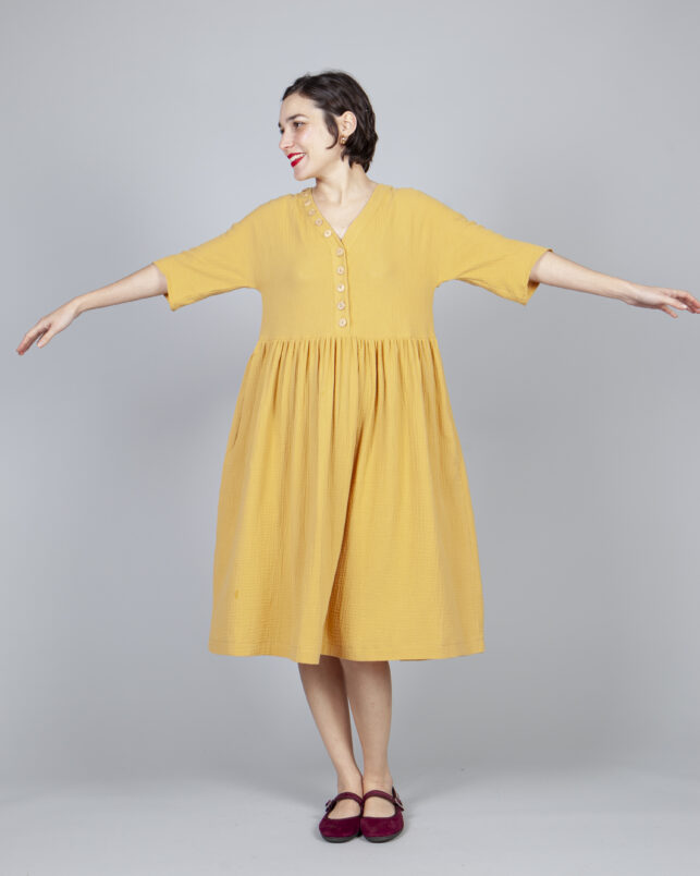 VESTIDO MOSTAZA - Imagen 2