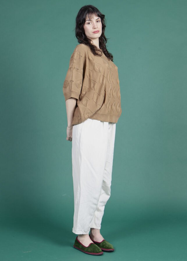 TOP HOJAS CAMEL - Imagen 2