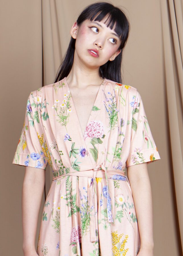 vestido ramillete rosa - Imagen 2