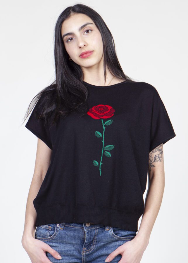 TOP ROSE BLACK
