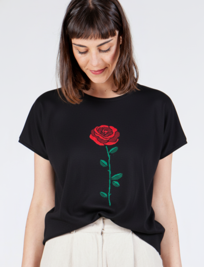 TOP ROSE BLACK