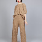 PANTALÓN HOJAS CAMEL