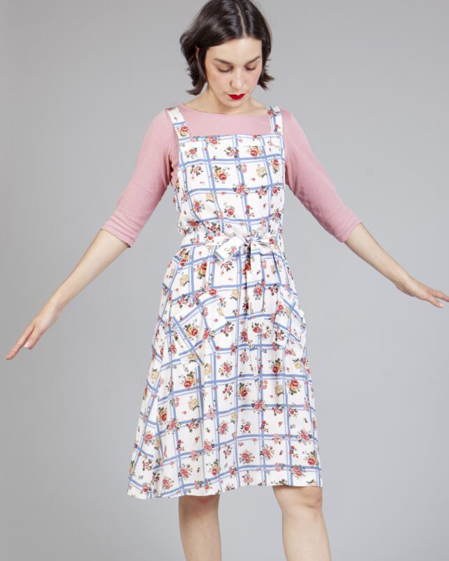 vestido delantal roses