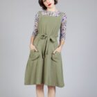 vestido delantal oliva