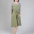 vestido delantal oliva - Imagen 3