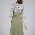 vestido delantal oliva - Imagen 4