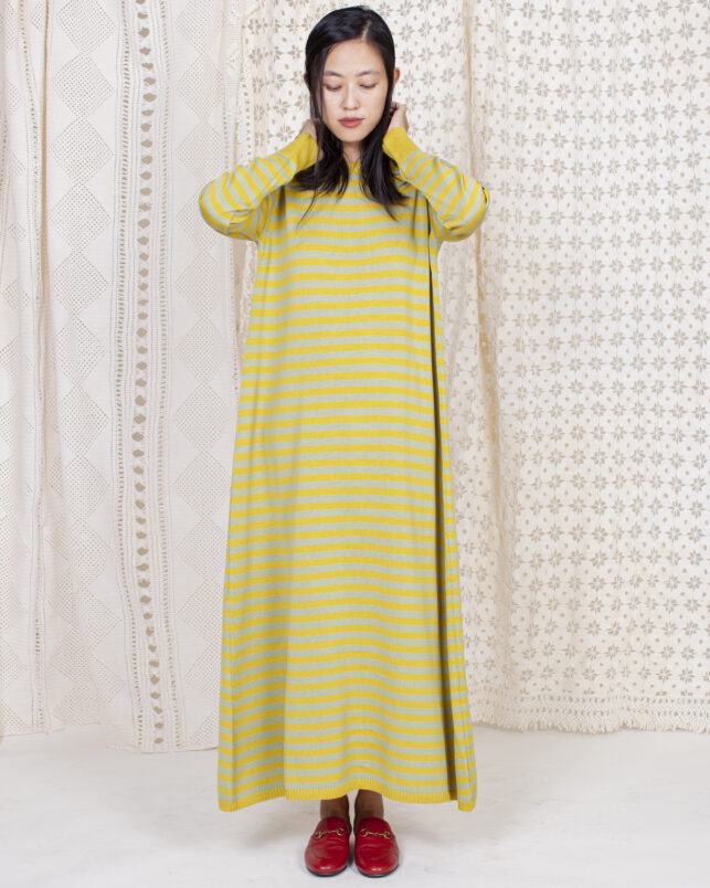 vestido stripes amarillo - Imagen 2