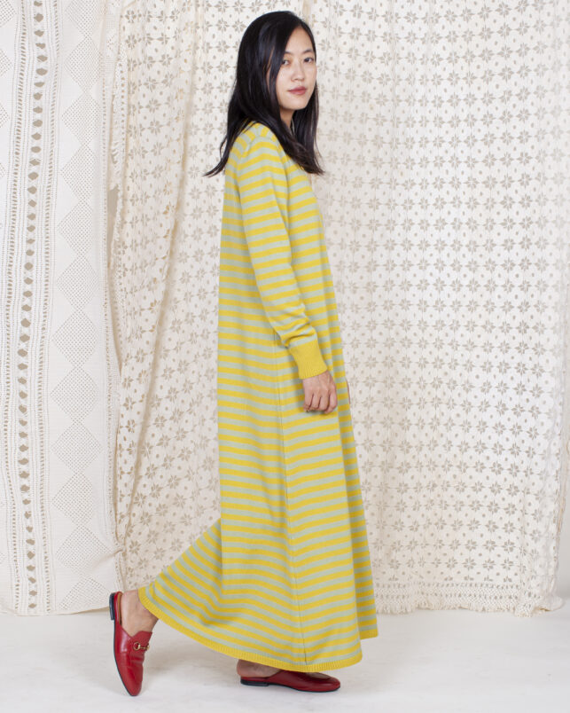 vestido stripes amarillo - Imagen 5