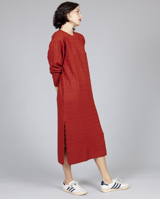 Vestido sencillo teja - Imagen 3