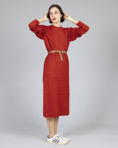 Vestido sencillo teja