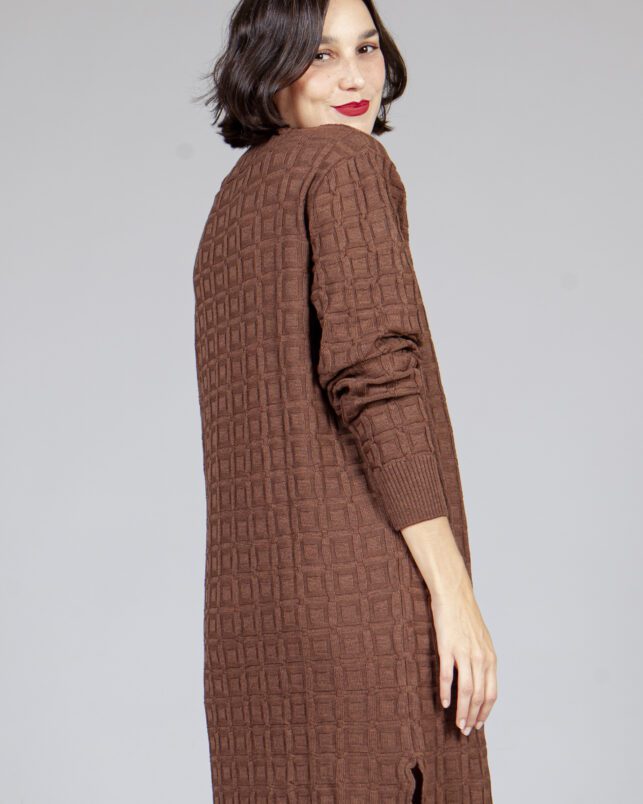 Vestido sencillo chocolate - Imagen 4