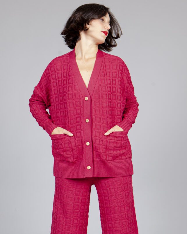 Cardigan sencillo buganvilla - Imagen 2