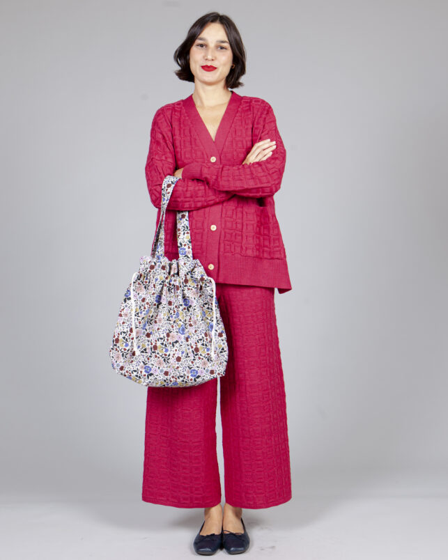 bolso frunce florecitas - Imagen 2