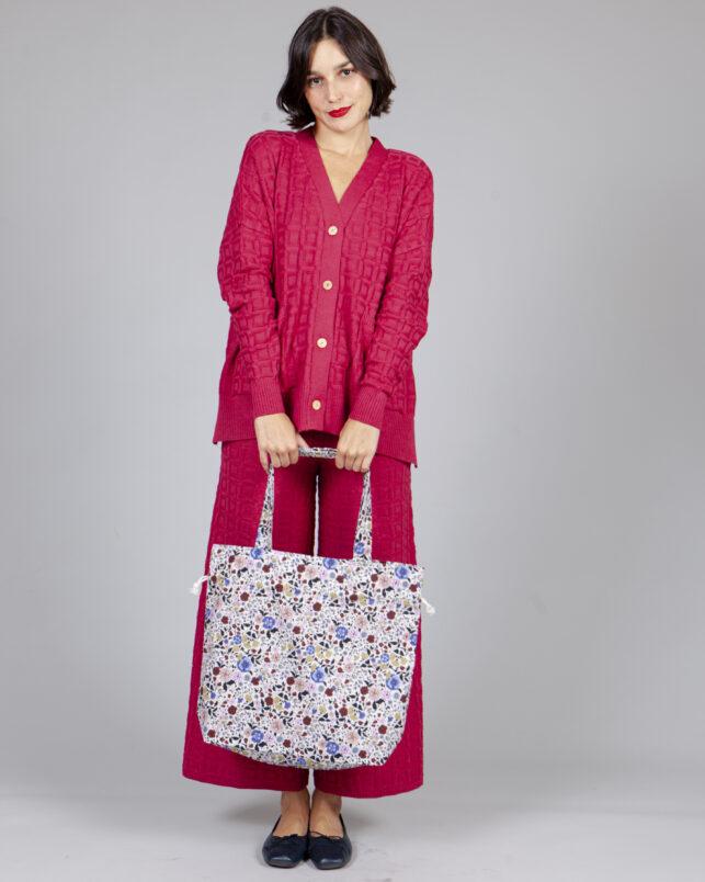 bolso frunce florecitas - Imagen 3
