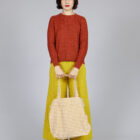 bolso frunce vichy mostaza - Imagen 3