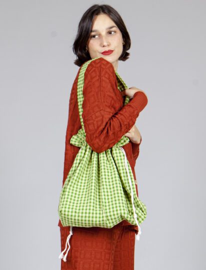 bolso frunce verde