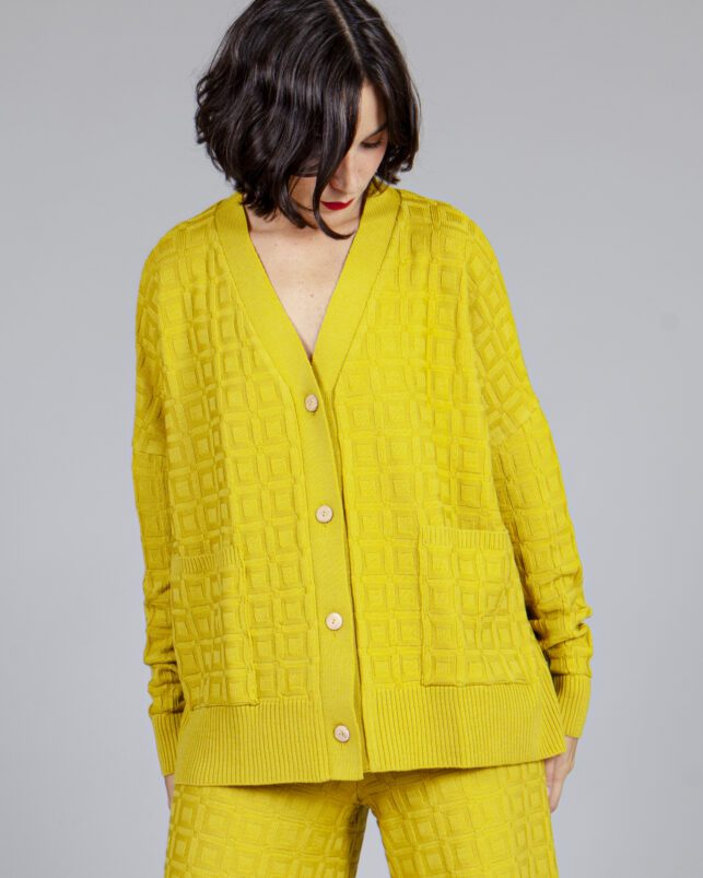Cardigan sencillo limón - Imagen 4