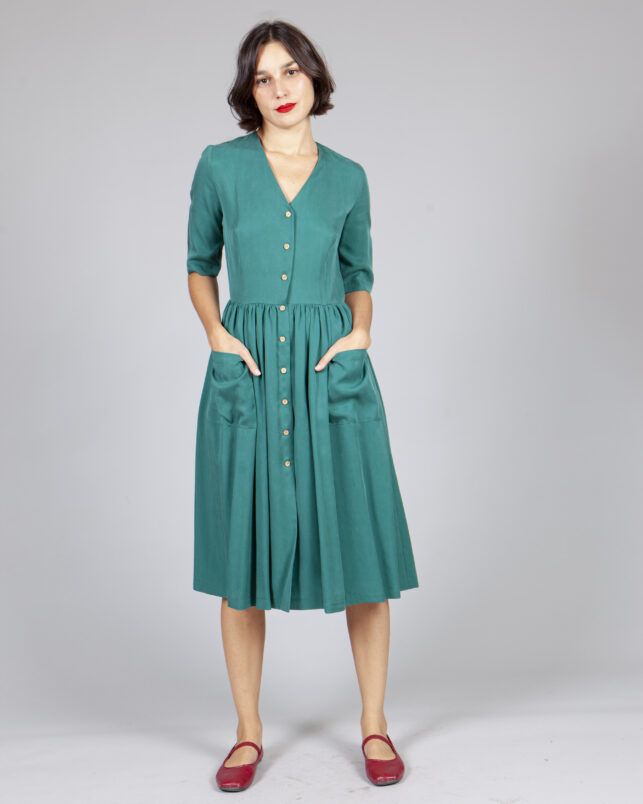 Vestido soft verde - Imagen 2