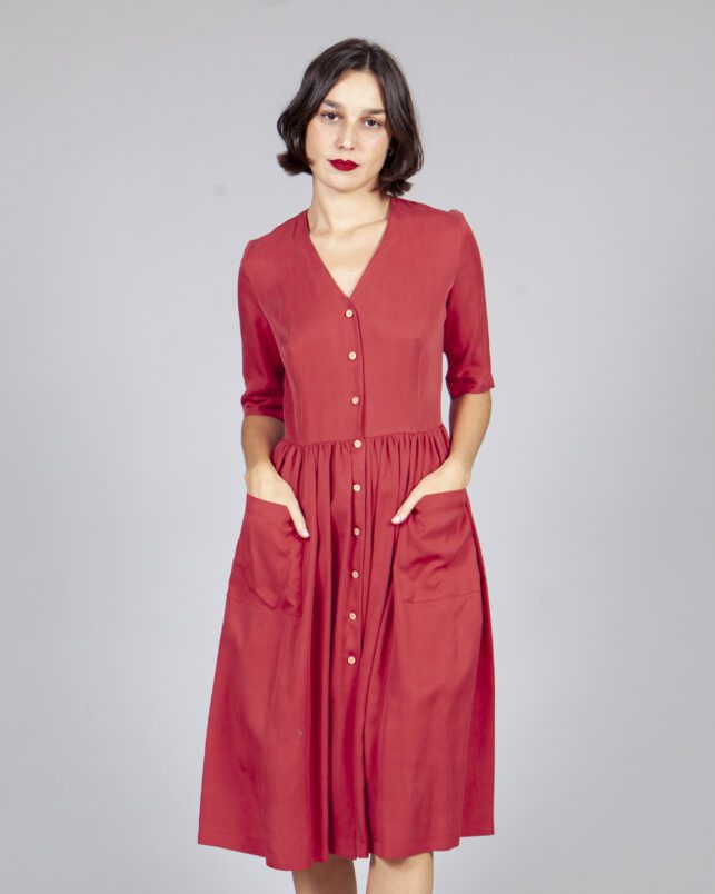 Vestido soft rojo - Imagen 2