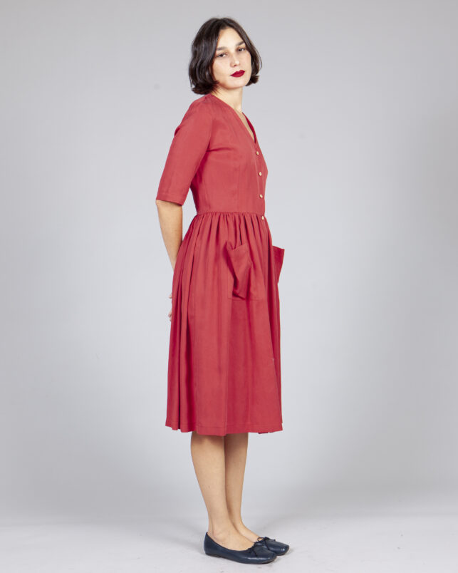 Vestido soft rojo - Imagen 3