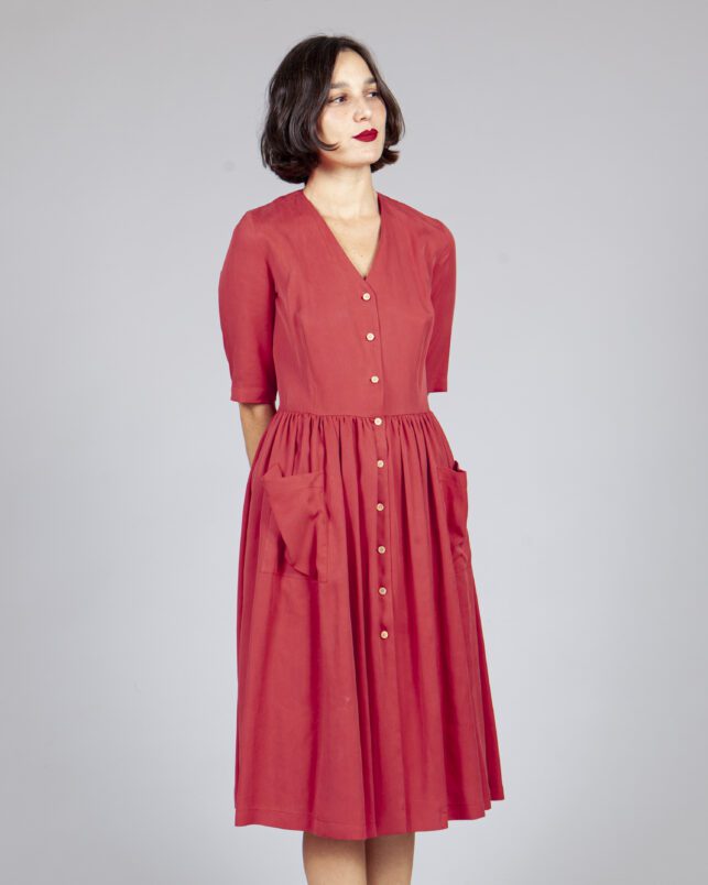 Vestido soft rojo - Imagen 4